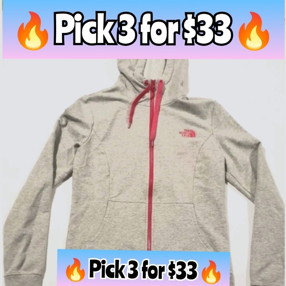 North Face Jacket Woman Size: Small Gray with pink detail 🔥Pick 3 for $33🔥